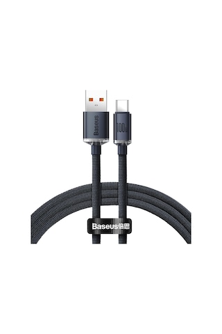 Crystal Usb-a - Type-c Hızlı Şarj Veri Kablosu 100w 5a 1,2m Siyah İle Uyumlu Değildir