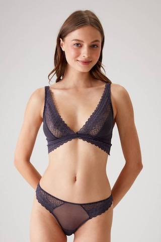 Pierre Cardin Dantel Detaylı Bralet Sütyen Takım Koyu Mürdüm 001