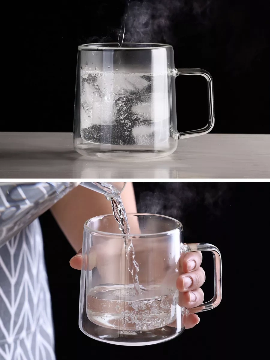 Cnglass Kahve İçin 450 Ml Çift Cidarlı Bardak 187857416 Beyaz