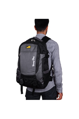 Strong Bag Strong Büyük Boy Seyahat Sırt Çantası- 17-18.4 İnch Laptop Bölmeli Str001 Siyah-gri