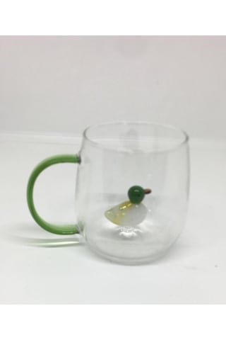 Lebron Kupa Cam Bardak Içi Cam Figürlü Yeşil Kaktüs