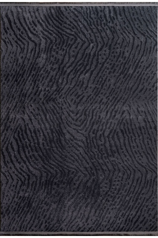 Plato Halı Opqo Padişah Premium Oturma Odası, Salon, Antre, Yıkanabilir Polyester Kaymaz Taban Antrasit Halı