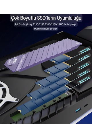 Jeyı Ps5 Slim/pro Ssd Soğutucu Playstation 5 Slim/pro Nvme