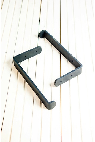 Dekoratif Metal Siyah Raf Ayağı (4'lü Set)