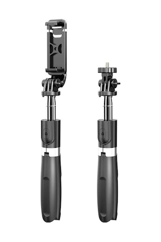 Bluetooth Kumandalı Led Işıklı 360 Derece Dönebilen Mini Selfie Stick Telefon Tutucu Kumandalı Öz