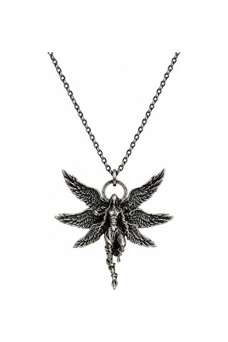 Silver Fairy Angel Wings Goddess Wicca Gotik Kolye Çok renkli