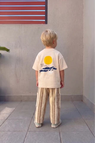 Poala Kids Sloganlı Altı Uzun Takım Çok Renkli
