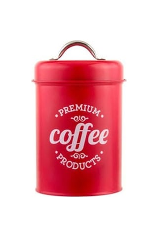 Pazly Çok Fonksiyonlu Demir Kahve Kabı, 3 Renk, 18x10.5cm, Büyük Kapasiteli Kırmızı