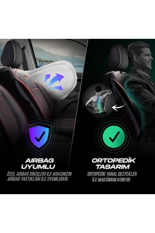 Panda Prag Serisi Pike Kumaş Oto Koltuk Kılıfı   - Tam Set