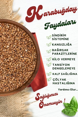 Yörem Afyon Meşhur Bilecik Glutensiz Mineral Ve Protein Deposu Diyet Dostu Vegan Karabuğday 1000gr