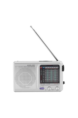 Flybuy Hoparlörlü Am/fm/sw Radyo, İç/dış Mekan & Acil Durumlar İçin, Gümüş, Kompakt Taşınabilir