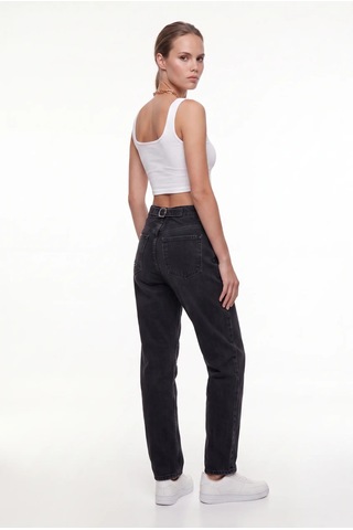 CEMO Kadın Yüksek Bel Mom Fit Jean Pantolon Siyah CEMO Kadın Yüksek Bel Mom Fit Jean Pantolon Siyah
