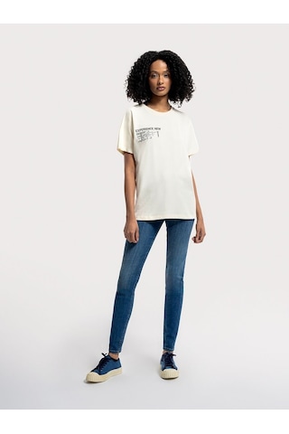 LOFT Loose Fit Kadın Tshirt K.kol Lf2034965 Q1.v1 Ekru