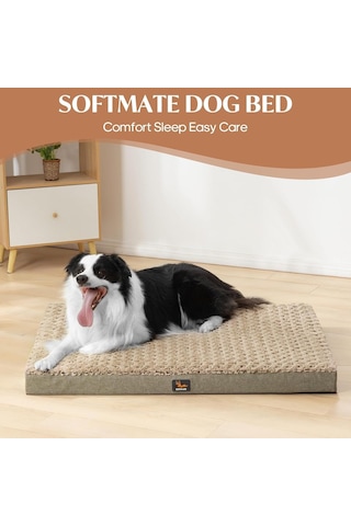 Köpek Yatağı, Ortopedik Yumurta Sandığı, Köpük Pedi, Yıkanabilir Ve Su Geçirmez Kılıf, Yumuşak, Pelüş Kö