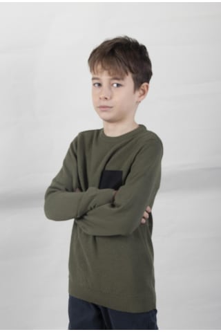 Alexandergardı Cep Detaylı Çocuk Triko Kazak C22-18937 001