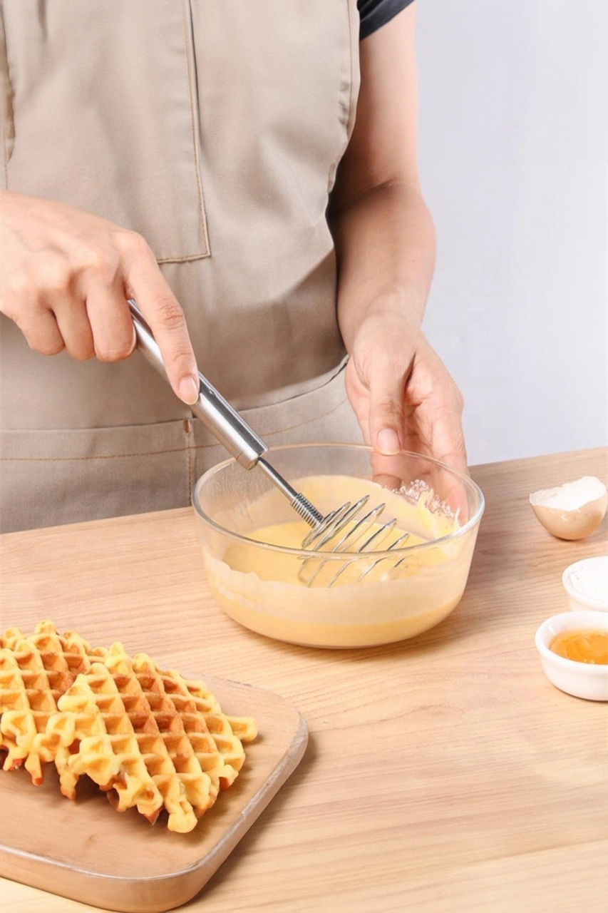 Paslanmaz Çelik Yaylı Yumurta Çırpıcı 22 Cm Metalik Gri