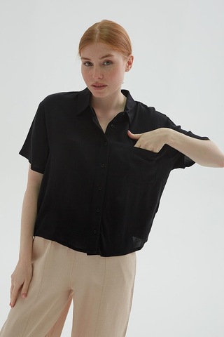 Fashion Friends Bayan Gömlek 25y0515k1 Siyah Siyah