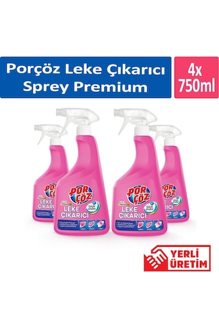 Porçöz Leke Çıkarıcı Sprey Premium 4 x 750 ML