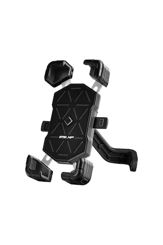 Mufunye Eslnf Siyah Ayna Tipi Bisiklet Telefon Tutucu, Dört Pençe Sabitleme, Sarsıntı Dayanıklı, Dağ Bisikleti Ve Elektrikli Bisiklet İçin Navigasyon Ve Yemek Teslimi