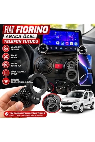 Fiat Fiorino Özel Araç Içi Premium Telefon Tutucu - Araba Telefon Tutacağı Havalandırma Için Siyah