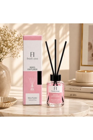 Baby Powder Çubuklu Oda Kokusu 110 Ml Reed Diffuser Kalıcı Ferah Ev Kokusu Bebek Kokusu