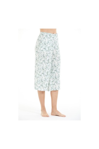 Lılac Kadın %100 Viskon Çiçek Desenli Pijama Altı Capri Mint Mint