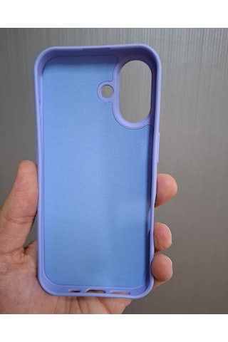 Apple Uyumlu iPhone 17 Logolu İçi Kadife Silikon Lansman Kılıf Lila