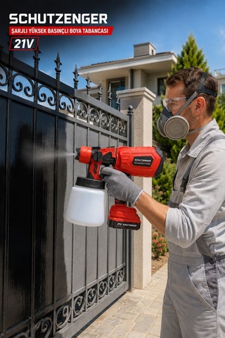 7-900w Şarjlı Boya Vernik Ve İlaçlama Makinesi Yüksek Basınç Püskürtme Kırmızı Seri
