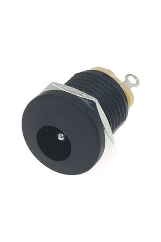 Dc Jack 2.1mm Yuvarlak Somunlu - 50 Adet