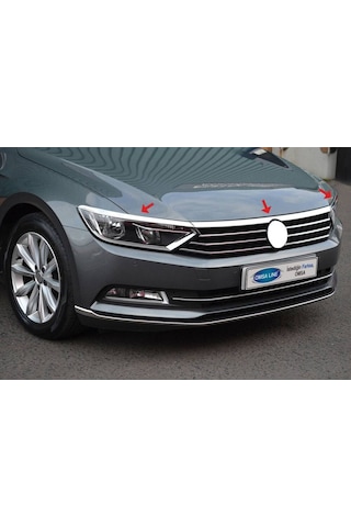 Vw Passat B8 Krom Far Üstü Çıta 3 Parça 2015-2019 Arası