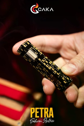 Caka Lighter Petra Black Gold Benzinli Çakmak - Ckl-057