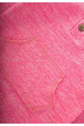 Cigit Melanjlı Kanguru Cepli Tulum Pembe Melanj