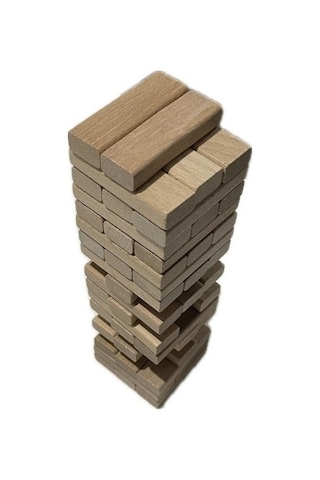 Zeka Dolabı Dengele 54 Parça - Jengaa - Doğal Ahşap - Kayın Ağac