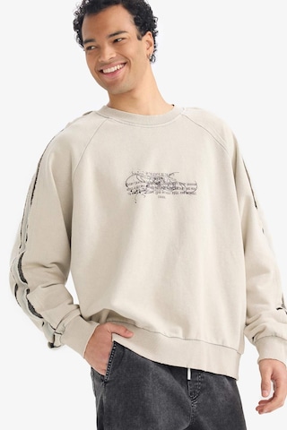 Defacto Boxy Fit Bisiklet Yaka Baskılı Sweatshirt G4355ax25wngr368 Gri-gr368