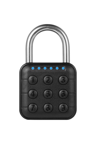 Vkemall Zinc Alloy Ip67 Su Geçirmez Akıllı Kilit - Parmak İzi + Tuya Bt Açma, 6 Haneli Şifre, 10 Kişilik Erişim, Siyah Sy13+ Pil Dahil