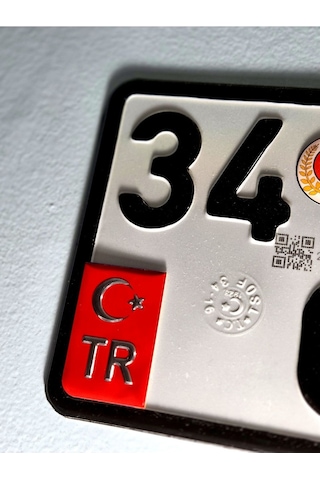 Plaka Tr Motosiklet Ve Kare Plakalara Özel Tasarlanmış Alıuminyum Sticker 3 Kırmızı