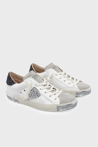 Philippe Model Sim Detaylı Deri Sneaker Ayakkabı Bayan Ayakkabı Prldvg09 Beyaz-gri-siyah