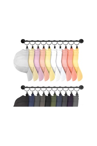 Kangvka Ev Kullanıma İdeal Çelik Çubuklu Duvar Asma Demiri - Sağlam, Çok Amaçlı 10 Adet/ Paket Çember Klipsli Tutucu