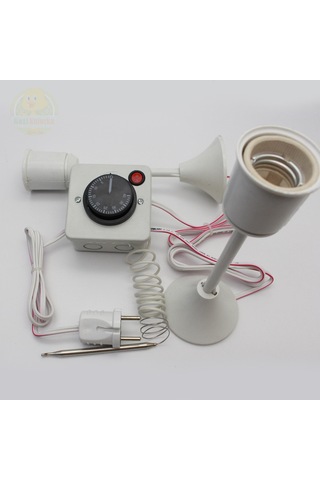 Termostat Kontrollü Düğmeli Yanan 1 Lamba Çıkışlı 1 Uzun Duyu Set