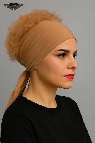 Aldaıyr Fırfır Bone Tesettür Bone Turuncu