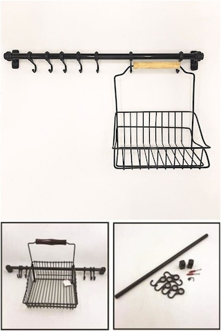 Retro Mutfak Seti Askılı Ve Sepetli.
