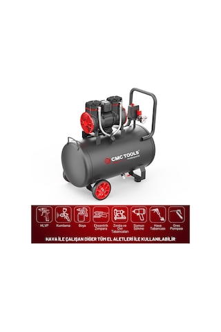 Cmc Cmc-0912 50 Litre Sessiz Yağsız Hava Kompresörü 2 Hp
