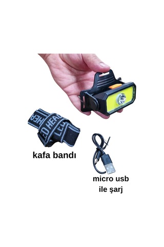 Gold Orion Kafa Feneri Led Şarjlı Or-5102 Siyah