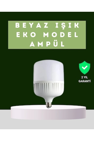 Mey İthalat Şarjlı Led Torch Ampul 30 Watt Beyaz Işık Enerji Tasarruflu Çok Renkli