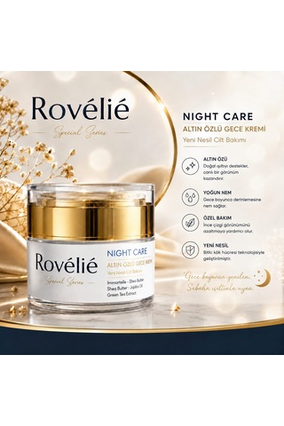 Yeni Nesil Altın Otu Özlü Bitki Kök Hücresi Night Care Gece Kremi 50 Ml
