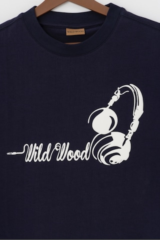 Wild Wood Garment Wild Wood "audio Rhythms" Kulaklık Kabaran Baskılı Premium Oversize T-shirt Lacivert