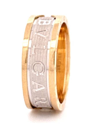 Altın Nesil 14 Ayar Altın Yeşil Beyaz Marka Yazılı Yüzük Sarı Altın