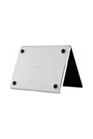 Arabulalaca Apple Uyumlu MacBook Pro 14 A2779 2023 Karbon Desenli Kılıf Beyaz
