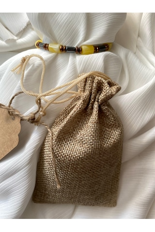 İlknur Doğal Taş Evi Kehribar Ve Hematit Bileklik Sarı - Siyah