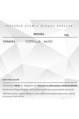 Toyota Corolla Uyumlu için Kilometre Sıfırlama Tarağı
